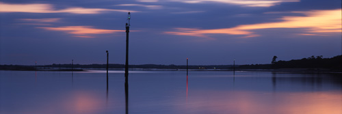 Panoramic Images of the New Forest : Waymarkers in Beaulieu River-mouth