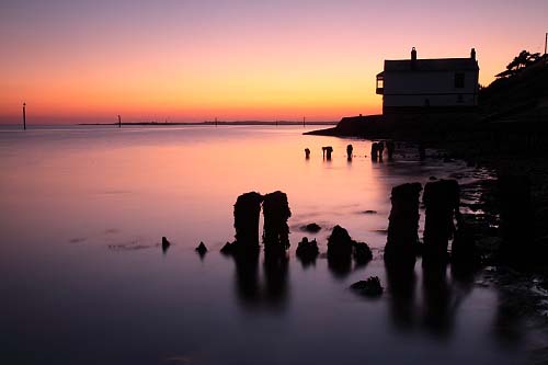 Coast : Groynes by The Watch House at Lepe